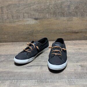 Sperry Top Sider Pier View Gray Canvas Sneakers Women's Size 8